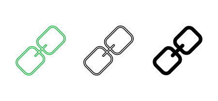 Link icon set. Hyperlink chain symbol.のイラスト素材