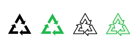 Recycle icon set. Recycling vector icon.
