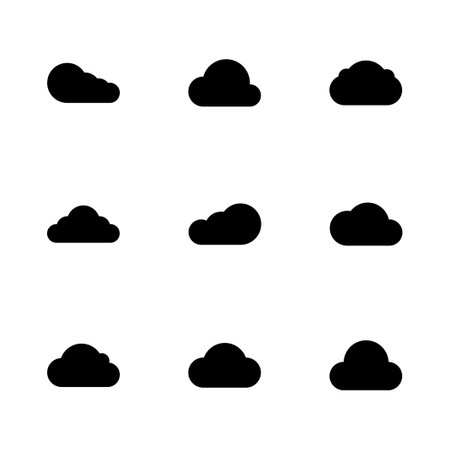 Cloud icon set. cloud vector iconのイラスト素材