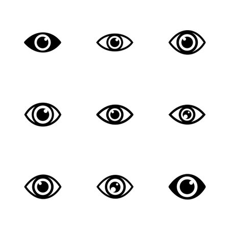 Eye icon set. Eye vector icon. Look and Vision icon.のイラスト素材