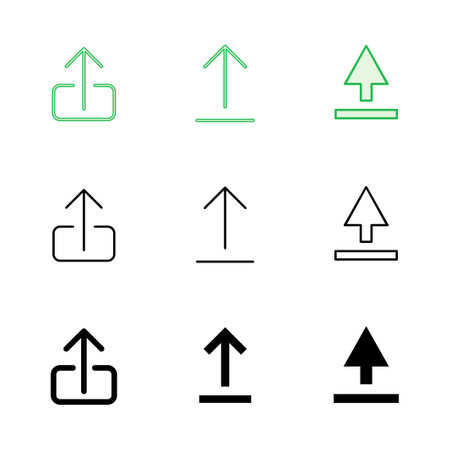Upload icon set. load data symbolのイラスト素材
