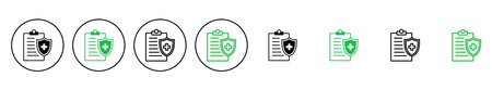 Medical insurance icon set. health insurance iconのイラスト素材