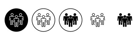 People icon set. person icon vector. User Icon vector. team symbolsのイラスト素材