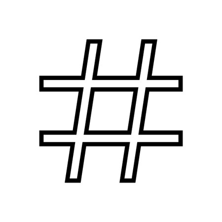 Hashtag icon vector. hashtag symbolのイラスト素材
