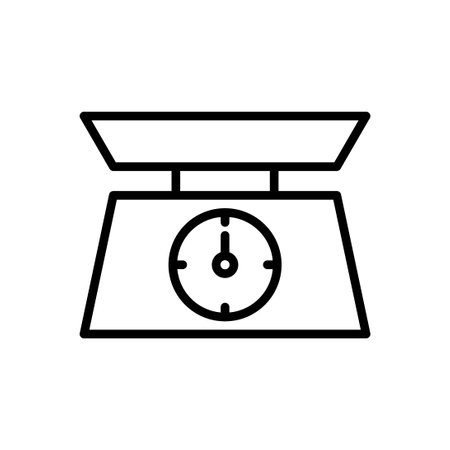 Scales icon vector. Weight scale icon