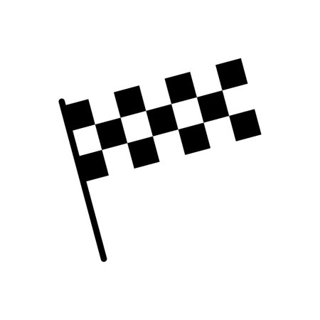 Racing flag icon vector. race flag icon.Checkered racing flag iconのイラスト素材