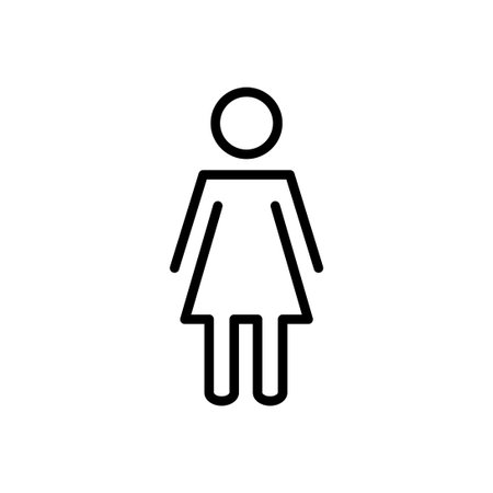 Female icon vector. woman icon vectorのイラスト素材