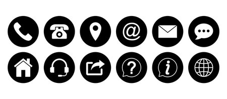 Contact us icon vector. web icon vector. business card contact information icon.のイラスト素材