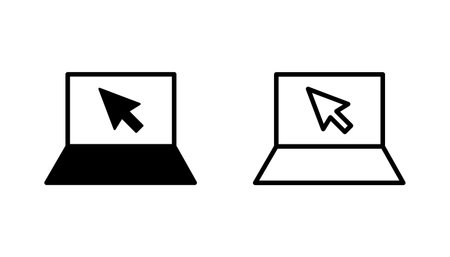 Laptop icon set. computer icon vectorのイラスト素材