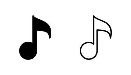 Music icon set. note music icon vector. tone iconのイラスト素材