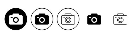 Camera icon set. photo camera icon. camera photography icon.のイラスト素材