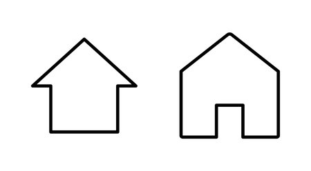 House icon set. Home icon vectorのイラスト素材