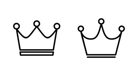 Crown icon set. crown vector iconのイラスト素材