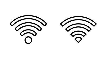 Wifi icon set. signal vector icon. Wireless  icon vectorのイラスト素材