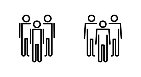 People icon set. person icon vector. User Icon vector. team symbolsのイラスト素材