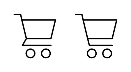 Shopping icon set. Shopping cart icon. Trolley icon vectorのイラスト素材