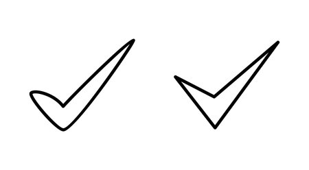 Check mark icon set. Check mark icon. Tick mark symbol vectorのイラスト素材