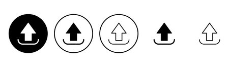 Upload icon set. load data symbolのイラスト素材