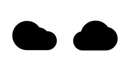 Cloud icon set. cloud vector iconのイラスト素材
