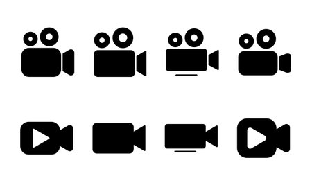 Video icon set. video camera icon vector. movie sign. cinemaのイラスト素材