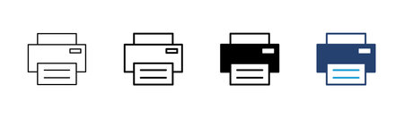 Print icon set. printer icon vector.