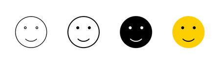 smile icon set. smile emoticon icon. feedbackのイラスト素材