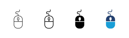 Mouse icon set. click icon vector. pointer icon vector.