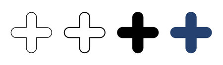 Plus Icon set. Add plus iconのイラスト素材