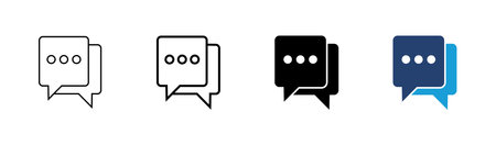 Chat icon set. speech bubble icon. comment icon vector. message. contact usのイラスト素材