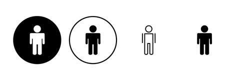Man icon set. male icon vector. human symbolのイラスト素材
