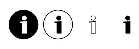 Info sign icon set. about us icon vector. Faq iconのイラスト素材