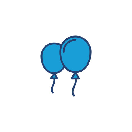 Balloon icon vector. party balloon icon decoration birthday vector. Balloon black silhouette iconのイラスト素材