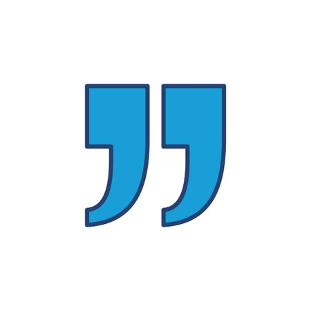 Quote icon vector. Quotation mark symbol.のイラスト素材