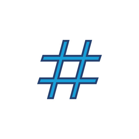 Hashtag icon vector. hashtag symbol