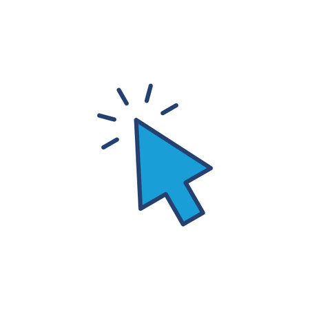 Click icon vector. pointer arrow icon. cursor icon vectorのイラスト素材