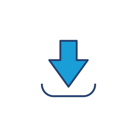 Download icon vector. Download vector iconのイラスト素材