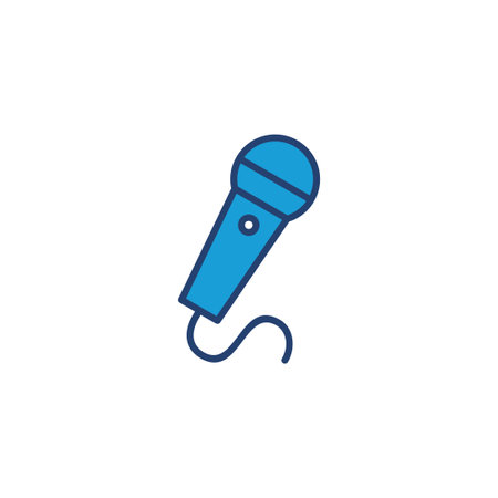 microphone icon vector. karaoke icon vectorのイラスト素材