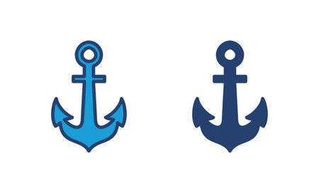 Anchor icon vector. Anchor symbol logo. Anchor marine icon.のイラスト素材