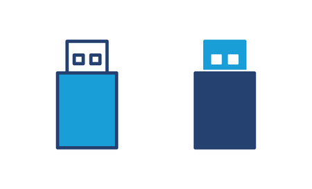 Usb icon vector. Flash disk icon vector