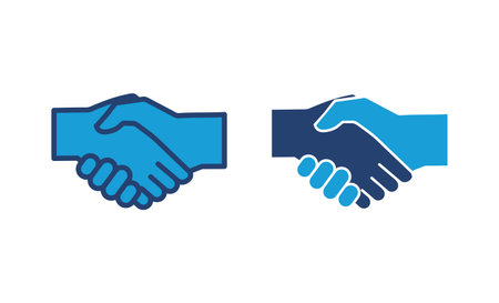 Handshake icon vector. business handshake. contact agreementのイラスト素材