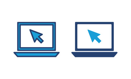 Laptop icon vector. computer icon vectorのイラスト素材