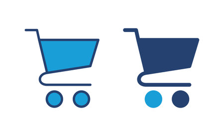 Shopping icon vector. Shopping cart icon. Trolley icon vectorのイラスト素材