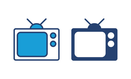 Tv icon vector. television icon vectorのイラスト素材