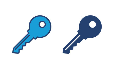 Key icon vector. Key vector icon. Key symbolのイラスト素材