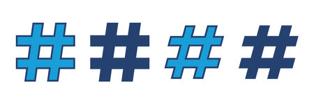 Hashtag icon vector. hashtag symbolのイラスト素材
