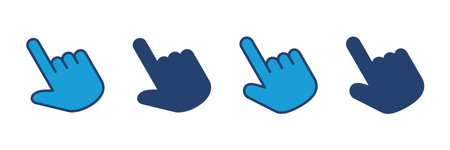 Hand cursor icon. cursor icon vector. hand cursor icon clickのイラスト素材