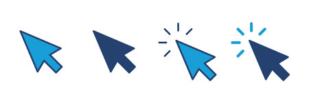 Click icon vector. pointer arrow icon. cursor icon vectorのイラスト素材