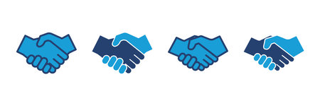 Handshake icon vector. business handshake. contact agreementのイラスト素材
