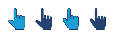 Hand click icon vector. pointer icon vector. hand cursor icon vectorのイラスト素材