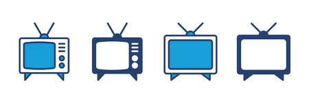 Tv icon vector. television icon vectorのイラスト素材